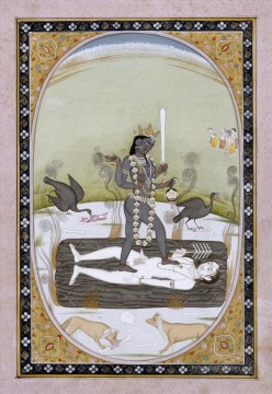 Déesse Kali sur Shiva sexy Peinture à l'huile